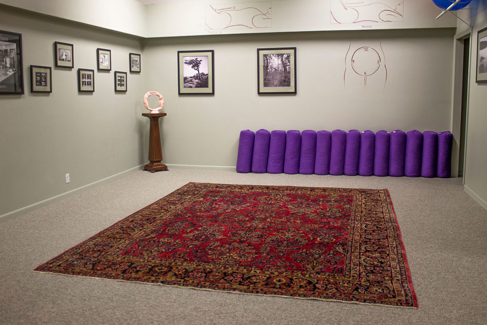 Yoga portion of the studio
